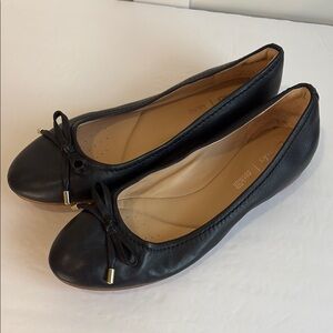 Clarks Grace Lily Black Leather Ballet Flats